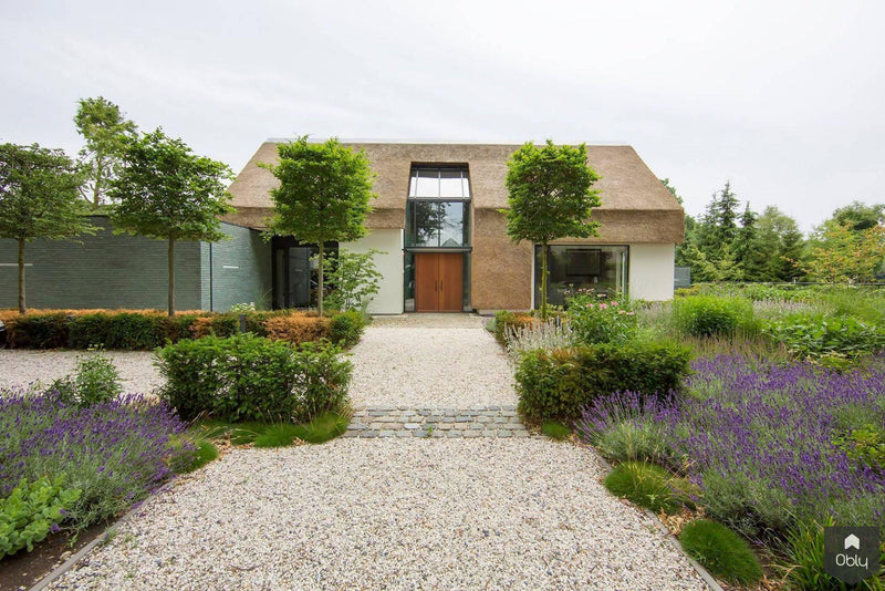 Totaalconcept rietgedekte villa - exterieur-Architectenbureau Drijvers Oisterwijk B.V.-alle, Exterieur vrijstaand, Vrijstaand-Totaalconcept rietgedekte villa exterieur | OBLY.com-OBLY