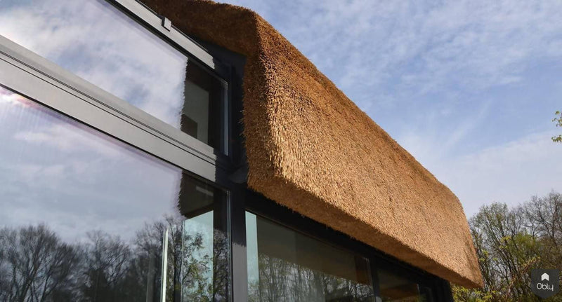 Totaalconcept rietgedekte villa - exterieur-Architectenbureau Drijvers Oisterwijk B.V.-alle, Exterieur vrijstaand, Vrijstaand-Totaalconcept rietgedekte villa exterieur | OBLY.com-OBLY