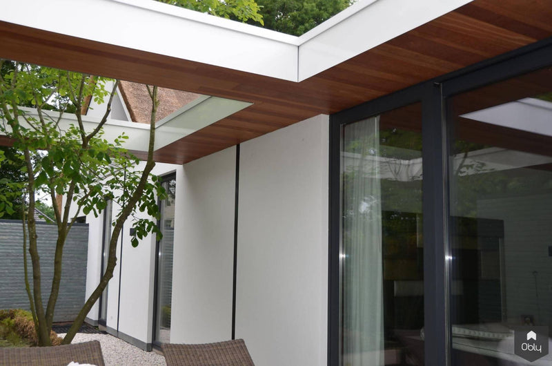 Totaalconcept rietgedekte villa - exterieur-Architectenbureau Drijvers Oisterwijk B.V.-alle, Exterieur vrijstaand, Vrijstaand-Totaalconcept rietgedekte villa exterieur | OBLY.com-OBLY