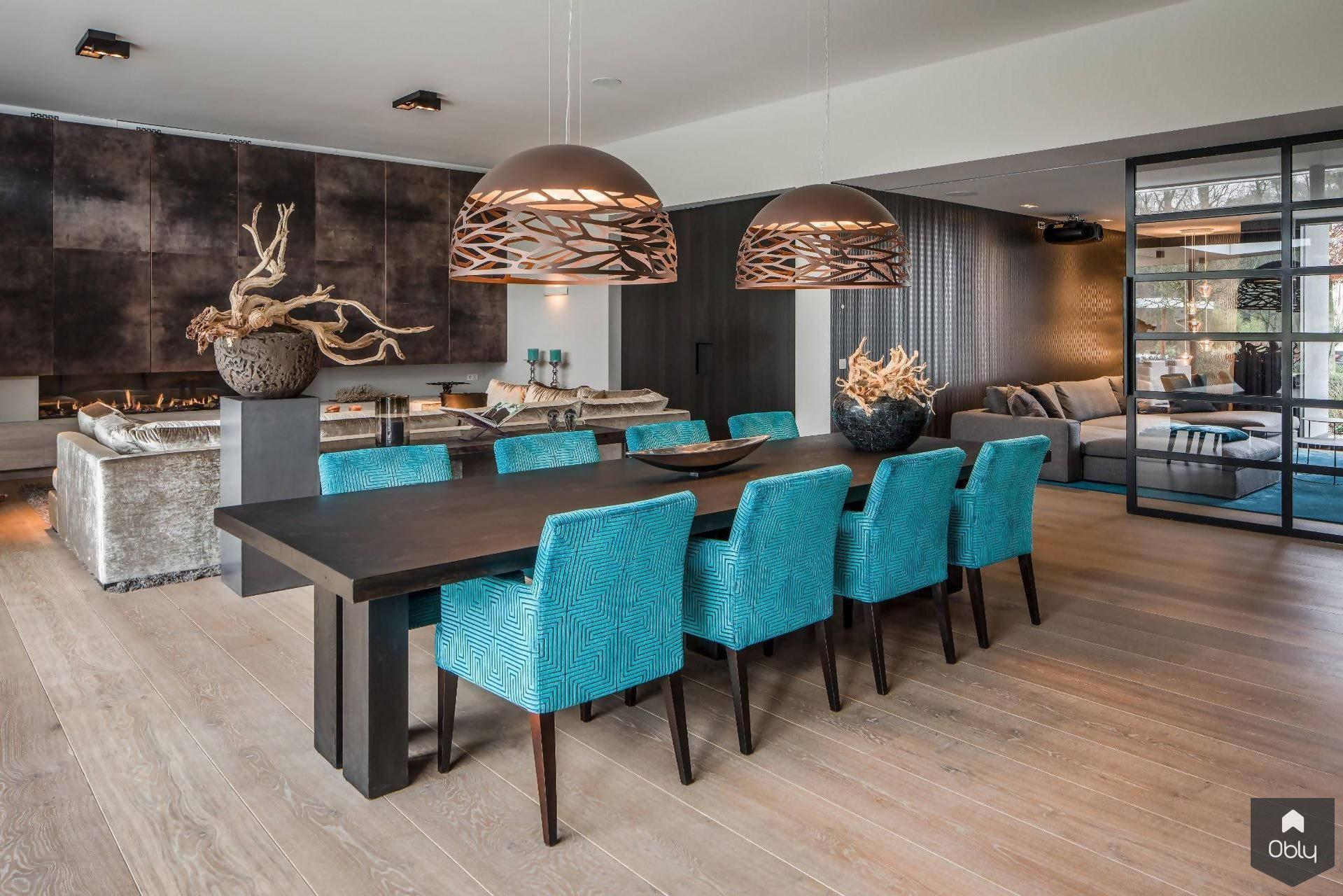 Totaalconcept rietgedekte villa - interieur-Architectenbureau Drijvers Oisterwijk B.V.-alle,design interieur,maatwerk inrichting,moderne villa,open leefruimte,rietgedekte villa,Woonkamer-Totaalconcept rietgedekte villa interieur | OBLY.com-OBLY