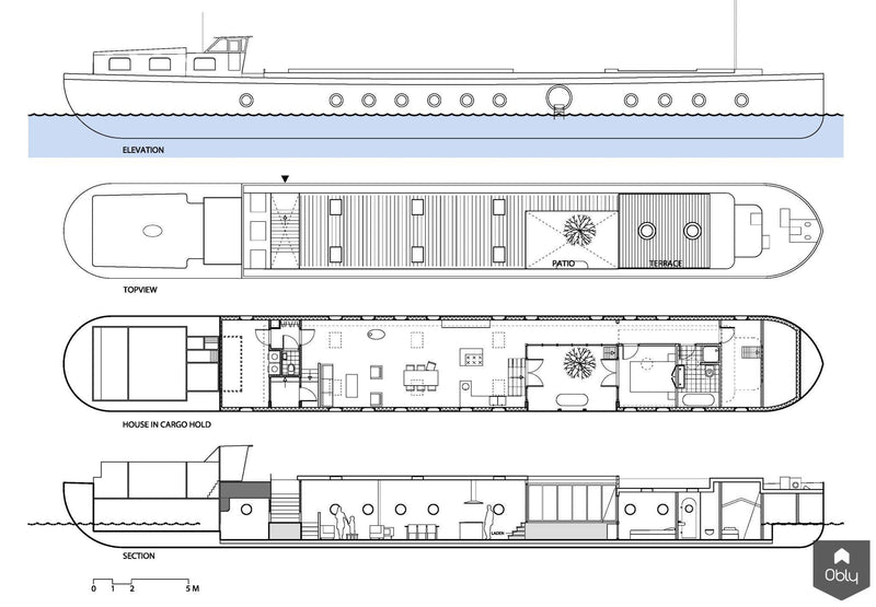 Transformatie van vrachtschip tot woonboot-HOYT Architecten & Bouwmanagers-alle,Projecten-OBLY