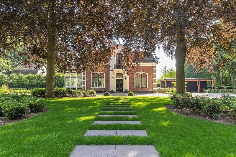 Tuinontwerp zwemvijver buitenkeuken-Kraal architecten-Tuin-Tuinontwerp met zwemvijver en buitenkeuken-OBLY
