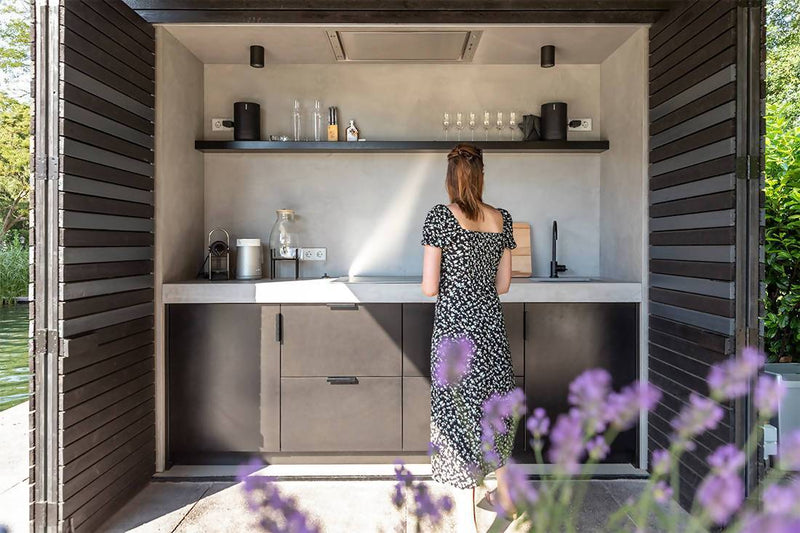 Tuinontwerp zwemvijver buitenkeuken-Kraal architecten-Tuin-Tuinontwerp met zwemvijver en buitenkeuken-OBLY
