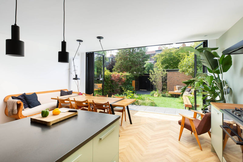 Uitbouw met Solarlux vouwwanden-Solarlux Nederland BV-Aanbouw,alle,Tuinen,Woonkamer-Uitbouw met Solarlux vouwwanden | OBLY.com-OBLY