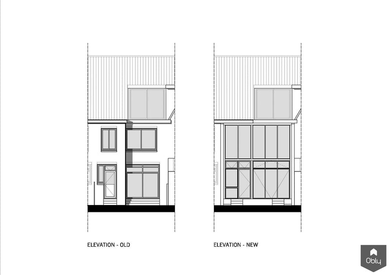 Uitbreiding jaren 30 huis met glazen aanbouw-HOYT Architecten & Bouwmanagers-Aanbouw,alle-OBLY