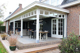 Uitbreiding villa met veranda landelijke stijl-Blokvorm Architectuur-Aanbouw, alle-OBLY