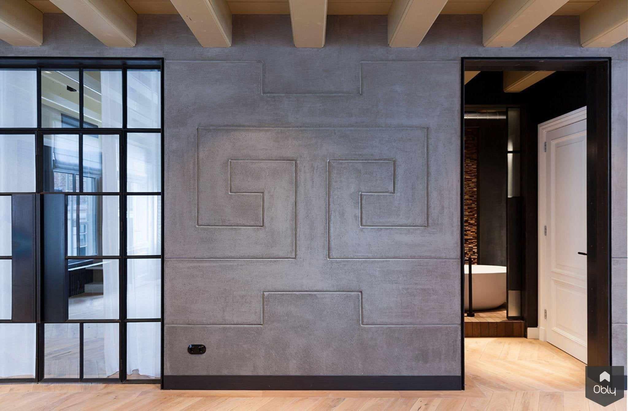 Urban en industrieel badkamer appartement-Cris van Amsterdam-alle,Badkamer,badkamer met hout en beton,industriële badkamer,luxe badkamer appartement,moderne design badkamer,urban badkamer design-OBLY