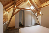 Verbouwing boerderij-Mark Mutsaers architectuur & interieur-AtelierAanHuis,BoerderijRenovatie,HistorischKarakter,HoutenSpanten,MonumentaalPand,OpenLeefruimte,VideMetLoopbrug,Woonkamer-Verbouwing boerderij-OBLY