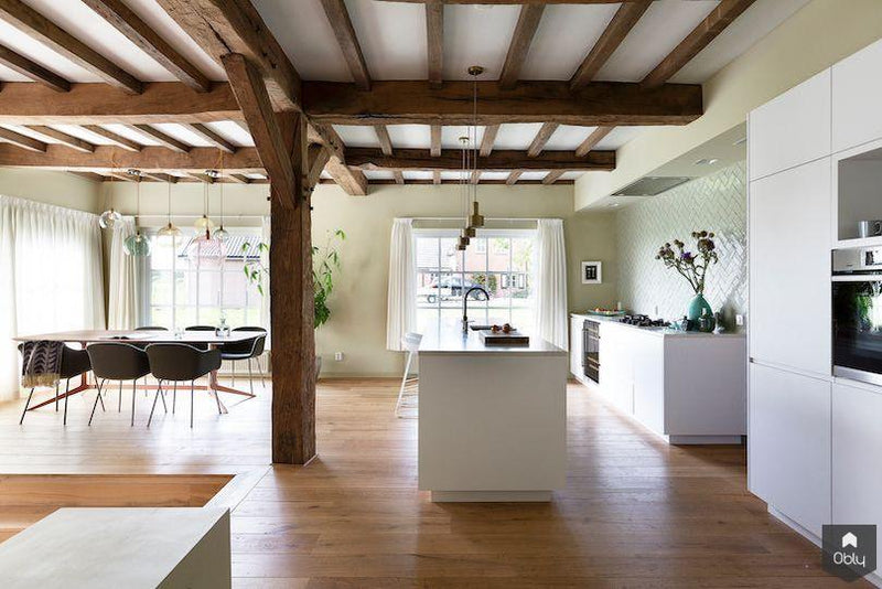 Verbouwing boerderij met gastenverblijf-Mark Mutsaers architectuur & interieur-alle,Woonkamer-OBLY