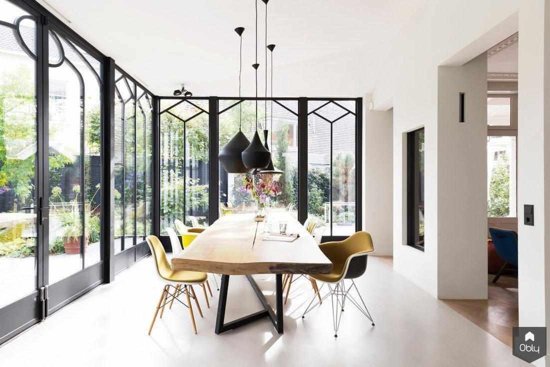 Verbouwing en inrichting parkvilla-Mark Mutsaers architectuur & interieur-alle,Eetkamer,eetkamer met stalen pui,interieur parkvilla,lichte eetkamer,luxe villa interieur,moderne eetkamer villa,parkvilla,verbouwing villa,villa renovatie,woonvilla interieur-OBLY
