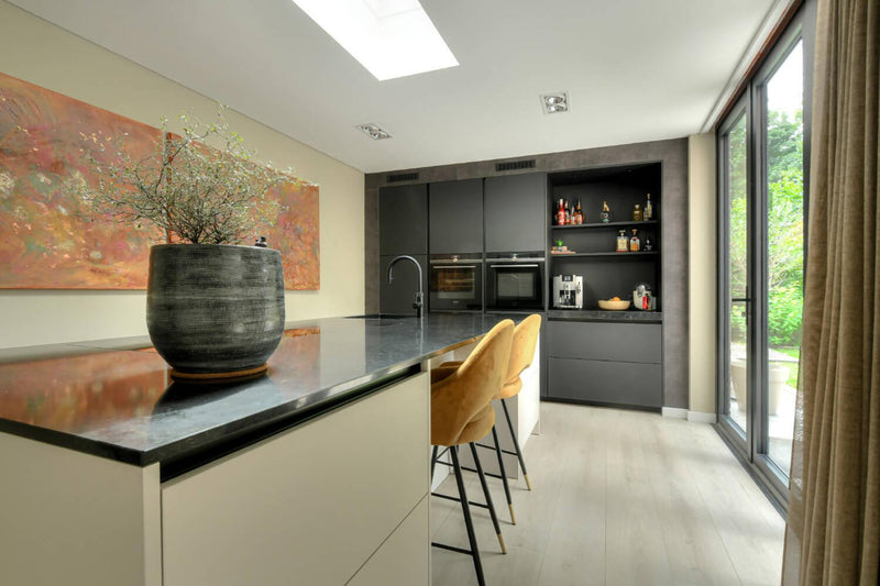 Verbouwing woonkamer met keuken aanbouw-lab-R architectenbureau-Woonkamer-OBLY