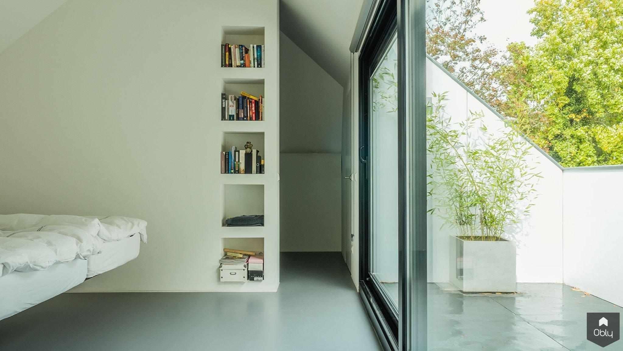 Verbouwing zolder tot luxe slaapkamer-Van Os Architecten-alle,loggia,luxe slaapkamer,Slaapkamer,veel daglicht,vrijstaand bad,Zolder,zolderverbouwing-OBLY