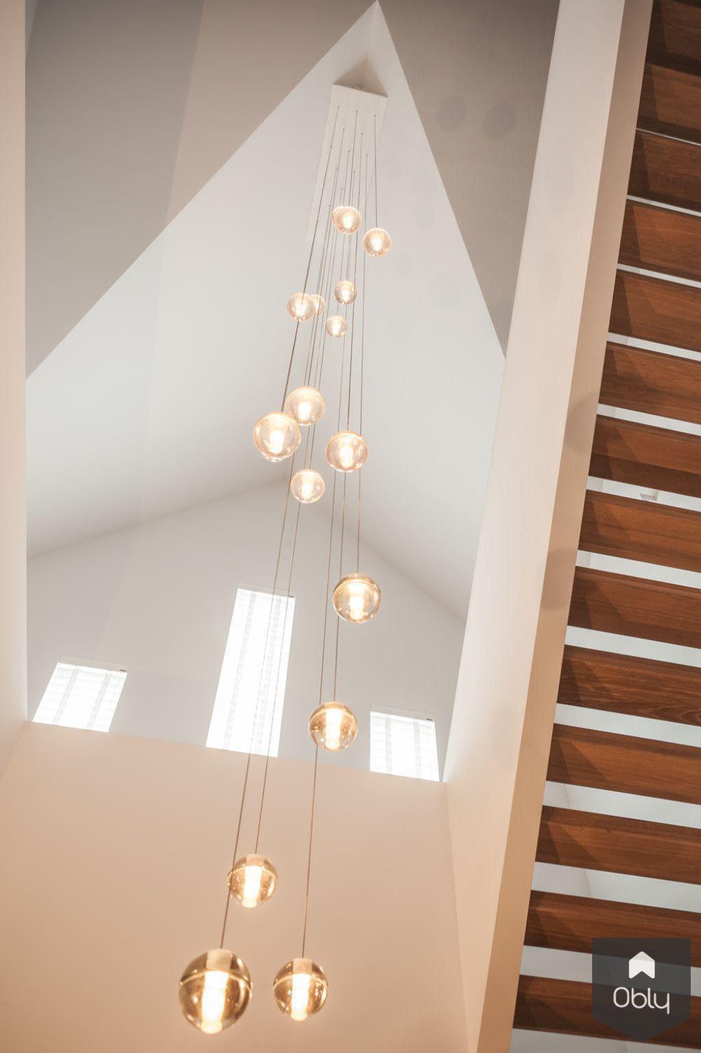 Verlichtingselement in vide-Oerlicht-alle,design hanglamp,Entree hal trap,moderne verlichting interieur,trap verlichting,trapgat lamp,vide verlichting-OBLY