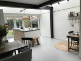 Vernieuwing en vergroting keuken-Huisvanbinnen-industriële keukenstijl,keuken,keuken vergroting,kookeiland inspiratie,lichte doorzonwoning,loftachtige keuken,maatwerk keukenrenovatie,moderne woonkeuken,open leefruimte,stalen balken interieur-Vernieuwing en vergroting keuken-OBLY