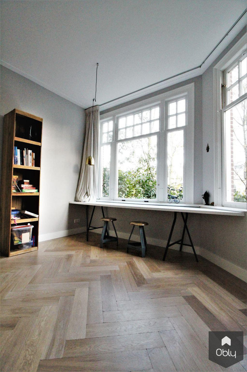 Verouderde visgraat op vloerverwarming-Vloerenhuis Amsterdam-alle,Woonkamer-OBLY