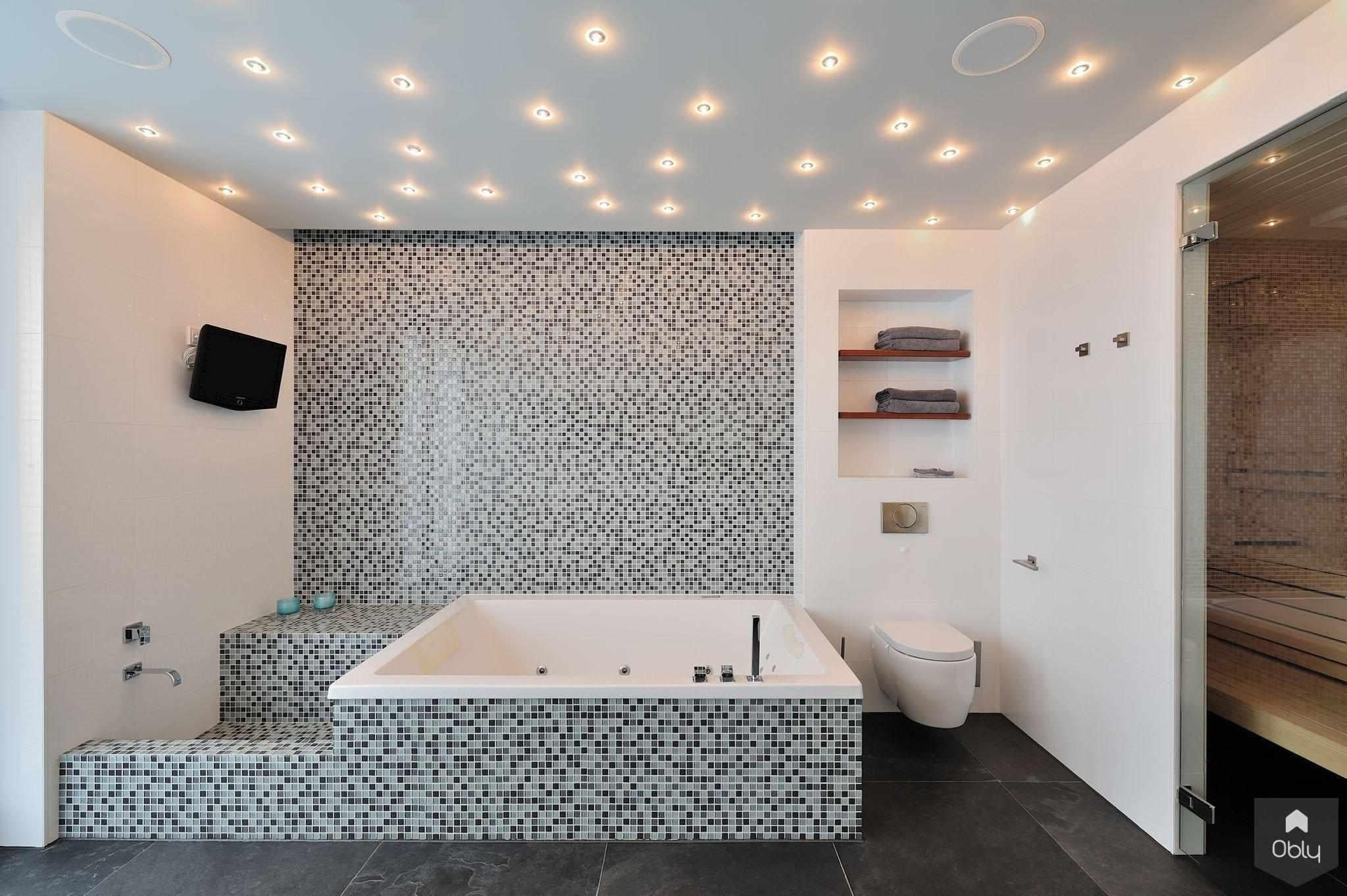 Villa Bemmel - Badkamer-Maxim Winkelaar Architects-alle,Badkamer,luxe badkamer,modern design,mozaïektegels,nieuwbouw villa,strak interieur-OBLY