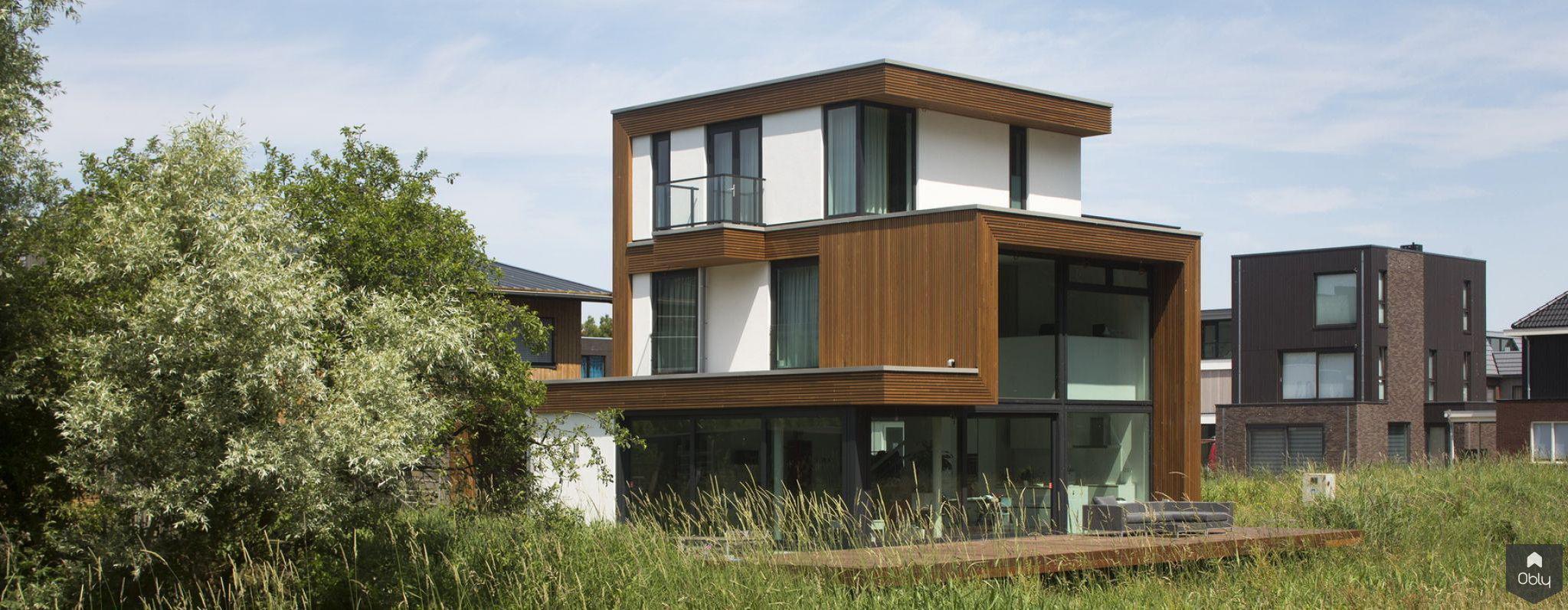 Villa hoge ramen red cedar-HOYT Architecten & Bouwmanagers-alle,Exterieur vrijstaand,houten villa modern,luxe villa met glas,moderne houten villa,moderne villa architectuur,red cedar gevelbekleding,villa met grote ramen,villa red cedar gevel-OBLY