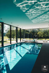 Villa met zwarte glazen wanden-KELLER minimal windows® by Kumasol-alle,Exterieur vrijstaand,Vrijstaand-Villa met zwarte glazen wanden | OBLY.com-OBLY