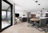 Visgraat vloer met vloerverwarming in licht appartement-The Woodstore-alle,Woonkamer-OBLY