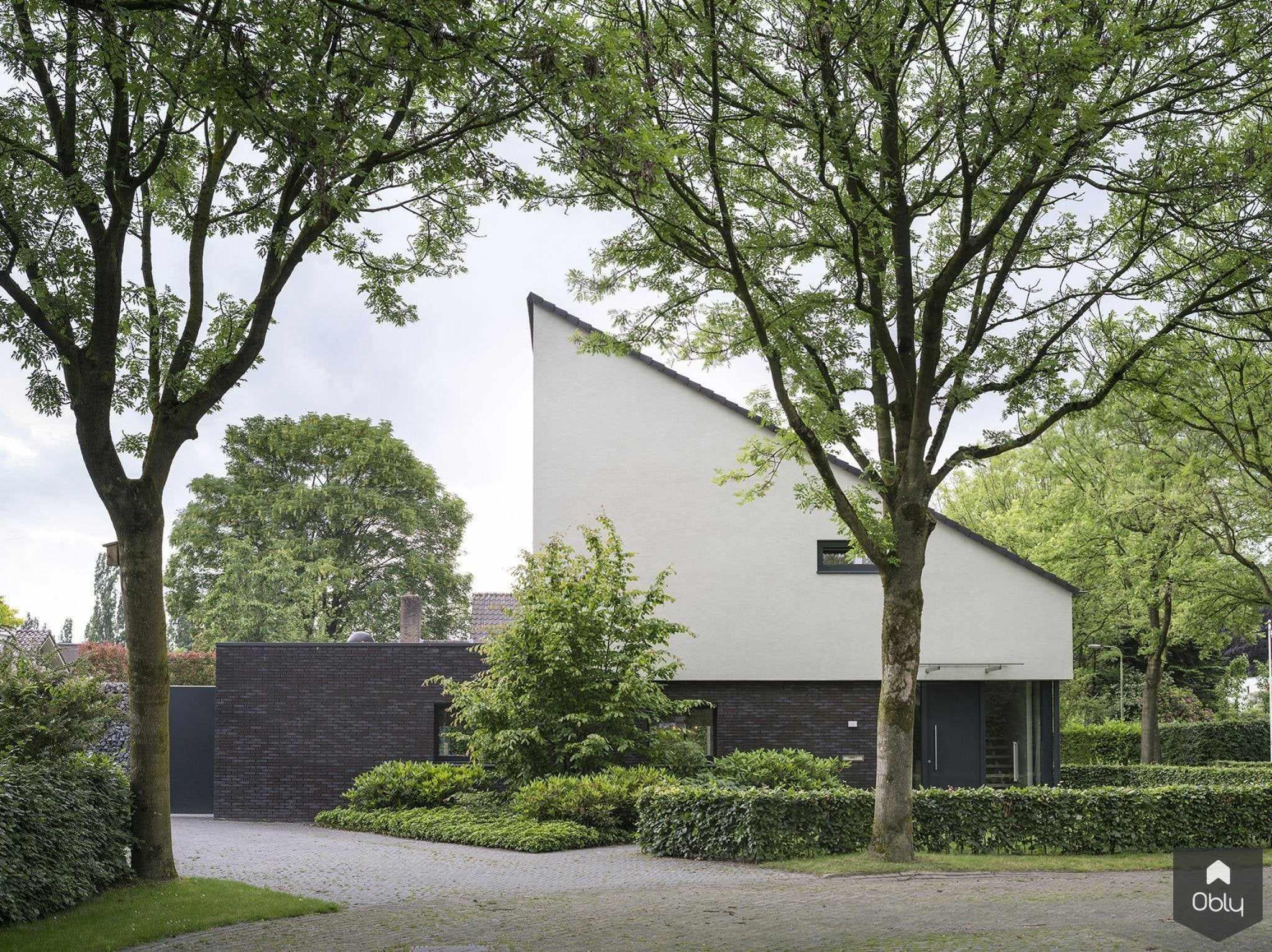 Vrijstaand woonhuis Udenhout-Geert van den Oetelaar | Chrissy van Onzenoord-alle,AluminiumKozijnen,ContrasterendeMaterialen,Exterieur vrijstaand,Gevelstucwerk,GroeneOmgeving,MinimalistischeArchitectuur,ModernWoonhuis,StrakkeVormgeving-OBLY