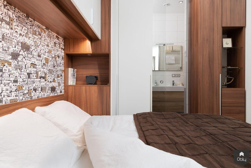 Warme maatwerk slaapkamer van notenhout-De Suite-alle,Slaapkamer-OBLY