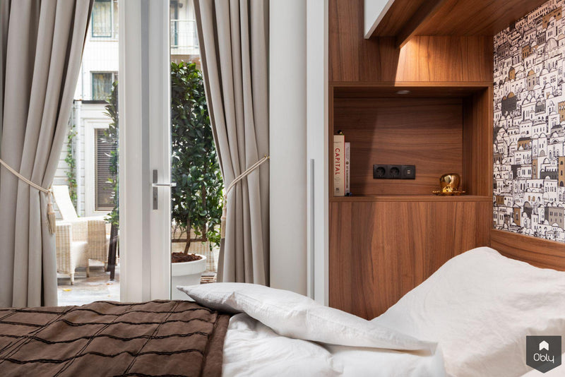 Warme maatwerk slaapkamer van notenhout-De Suite-alle,Slaapkamer-OBLY