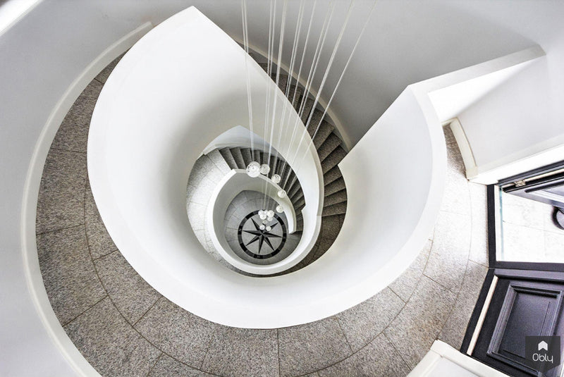 Wenteltrappen in toren-Van Bruchem Staircases-alle,Entree hal trap-OBLY