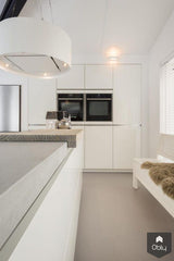 Witte afzuiging in moderne leefkeuken-Wave-alle,Keuken-OBLY