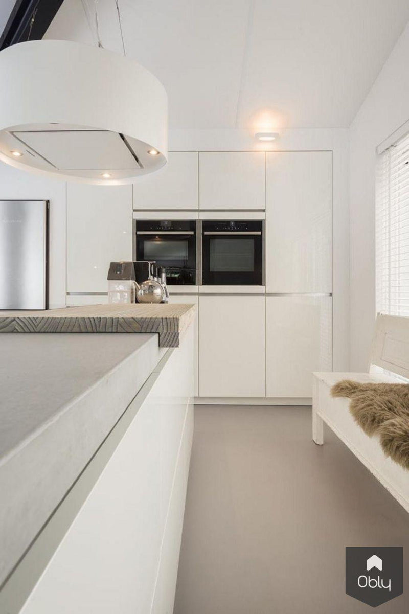 Witte afzuiging in moderne leefkeuken-Wave-alle,Keuken-OBLY