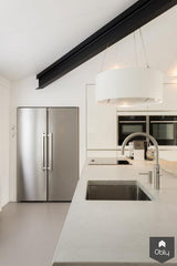 Witte afzuiging in moderne leefkeuken-Wave-alle,Keuken-OBLY