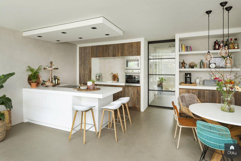 Witte keuken met barnwood-Restyle-XL-alle,Keuken-OBLY