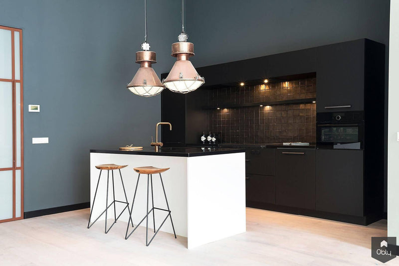 Zwarte keuken met koperen details-Kitchenstudio-alle,Keuken-Zwarte keuken met koperen details | OBLY.com-OBLY