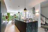 Zwarte leefkeuken met vide in jaren 30 woning-Jaren 30 architect-alle,Keuken,Tuinen,Woonkamer-Zwarte leefkeuken met vide in jaren 30 woning | OBLY.com-OBLY