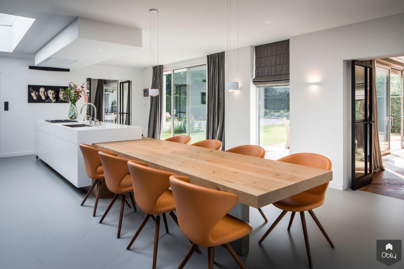Zwarte moderne keuken met wit keukeneiland-Culimaat-alle,Keuken-OBLY