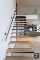 Zwevende trap met glazen balustrade-Van Bruchem Staircases-alle,Woonkamer-OBLY