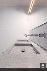 Badkamer met eikenhout en beton-Solidus Meubelen-alle, Badkamer-OBLY
