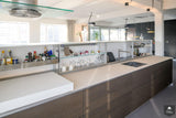 Glazen keuken in penthouse in oude fabriek-Bert van Vlijmen-alle, Keuken-OBLY