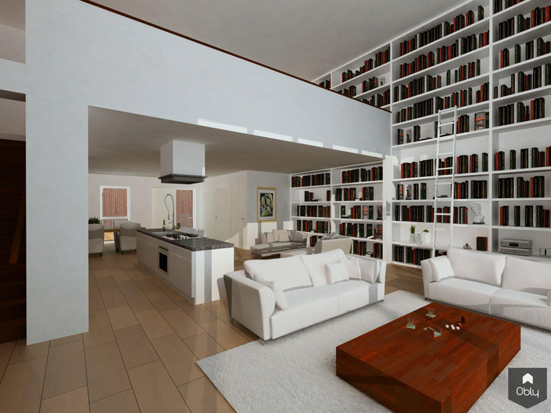 Indeling en inrichting van modern appartement met vide-Suzanne-Holtz-Studio-alle, Woonkamer-OBLY