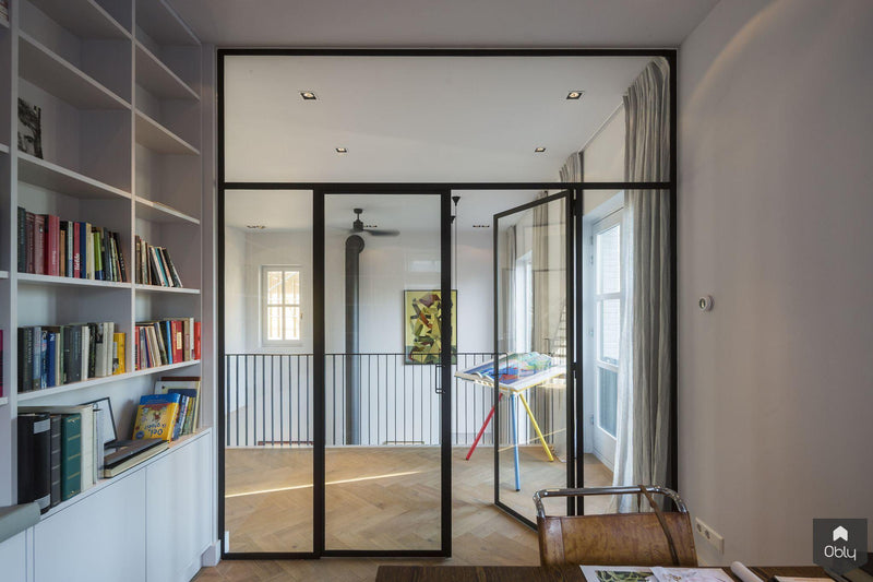 industriële hoge grote ruimte-HOYT Architecten & Bouwmanagers-alle,Woonkamer-OBLY