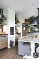 Landelijke keuken met hout en natuursteen-Restyle-XL-alle, Keuken-OBLY