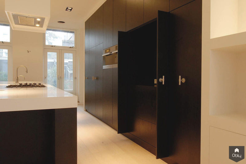 Moderne zwart witte keuken-DBD Interiors-alle, Keuken-OBLY
