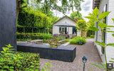 Sfeervolle moderne tuin met veranda-Stoop Tuinen-alle, Tuinen-OBLY