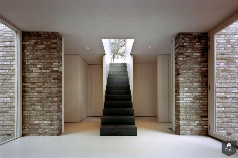 villa bergen - trap-Paul Seuntjens Architectuur + Interieur-alle,Entree hal trap-OBLY